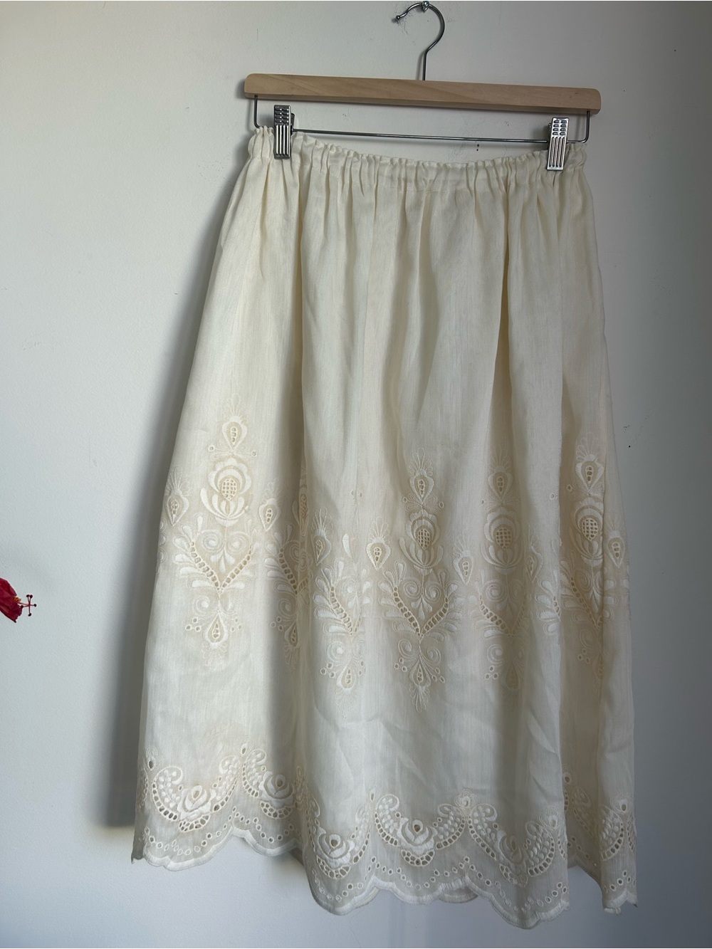 Vintage Modus Vivendi Eyelet Embroidered Skirt | Boho Cottagecore